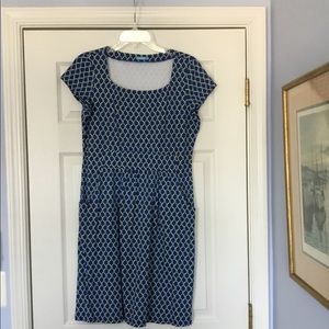 Blue and yellow dress